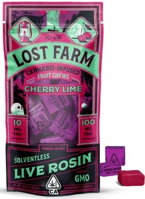 Lost Farm-Solventless Chew-Cherry Lime X Gmo